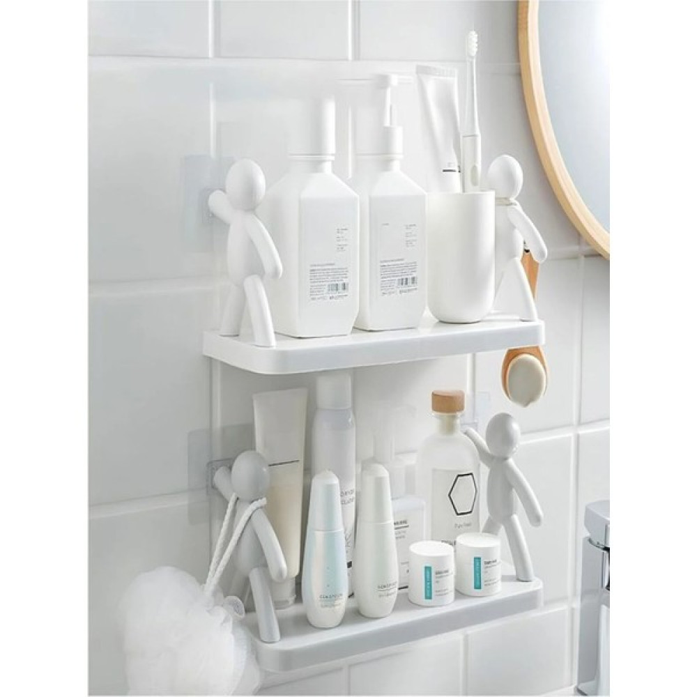 Yuji Kendinden Yapışkanlı Banyo Rafı - Beyaz Banyo Askılık Fiyatı