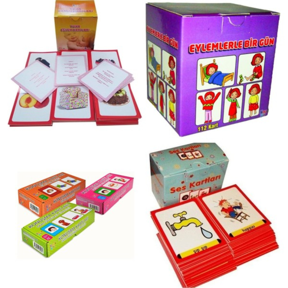 Yuka Kids Eğitim Kartları , Eylemlerle Bir Gün , Konuşma Kartları ve Ses Kartları 6 Lı Set Zihinsel Gelişim Kitapları Fiyatı