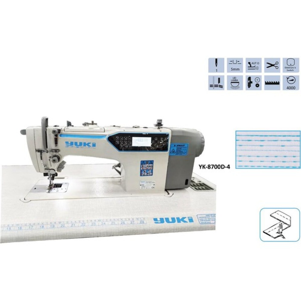 Yuki YK-8700D-4 Düz Kenar Bıçaklı Makine Iplik Kesicili Oto Boyaları Fiyatı