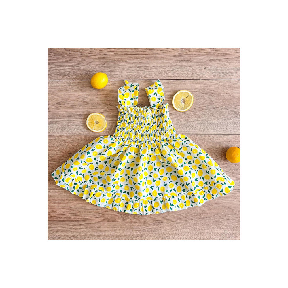 YUKOBABY Limonlu Yazlık Elbise 0-3 AY Beden Elbise Fiyatı