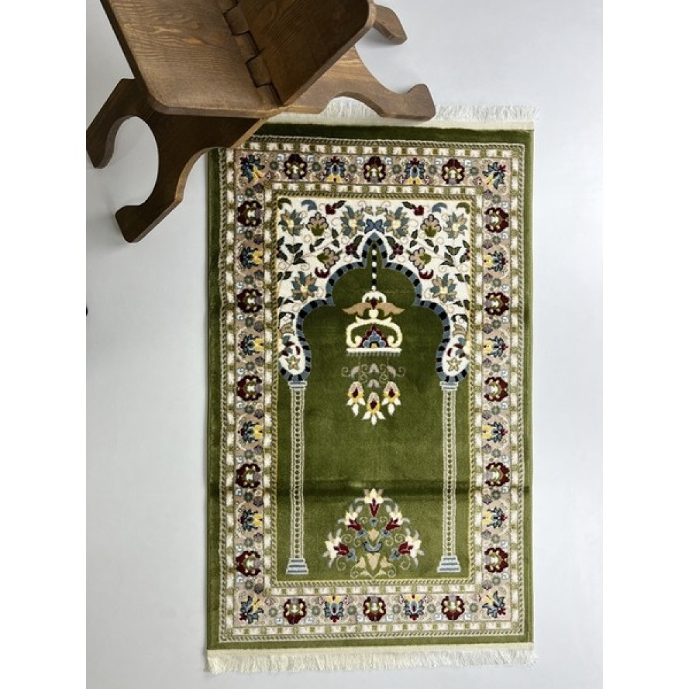 Yüksek Kalite Dokuma 80X125 Battal Boy Halı Seccade Yeşil Renk - 80 x 125 cm Seccade Fiyatı