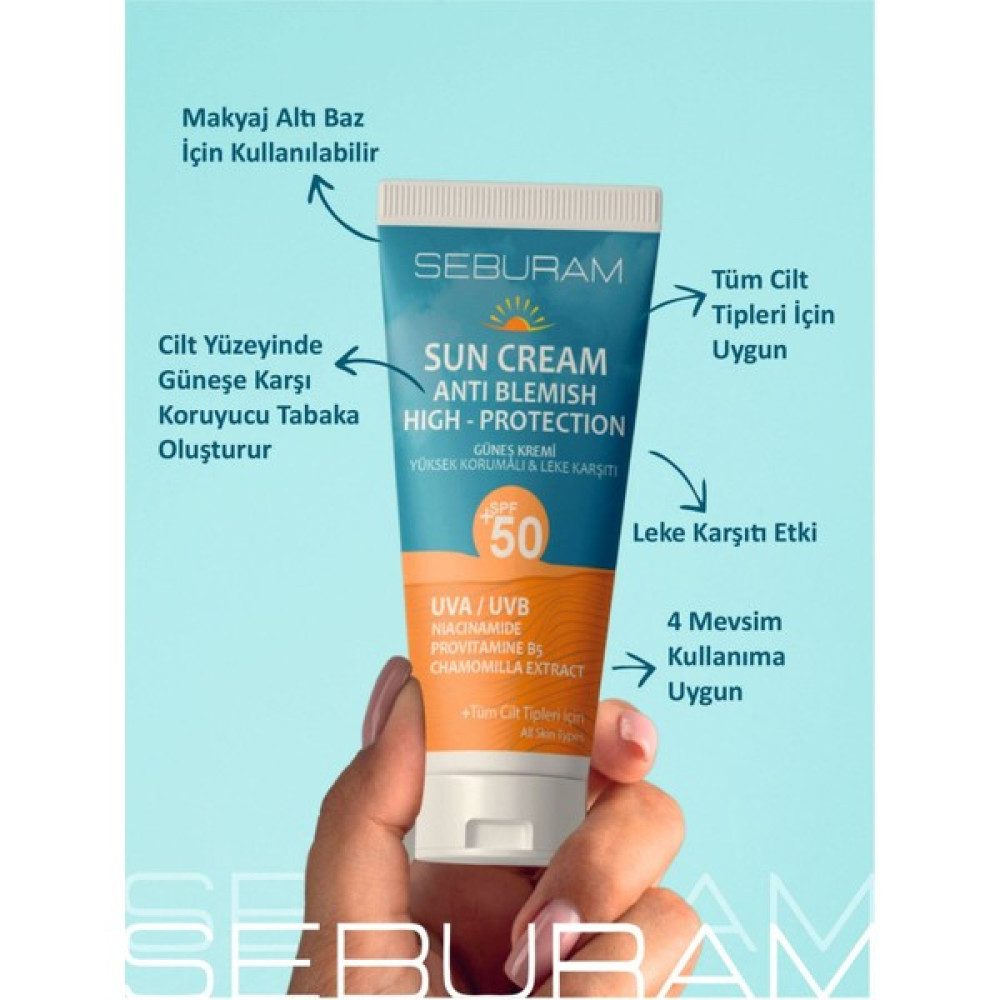 Yüksek Korumalı Leke Karşıtı Güneş Kremi Spf 50+ 50ML Güneş Kremleri ve Losyonları Fiyatı