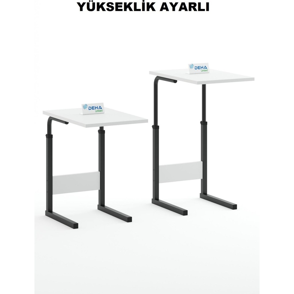Yükseklik Ayarlı Hasta Yemek Masası Laptop Yatak Sehpası Koltuk Masası - Siyah - Beyaz - 1 Dizüstü Bilgisayar Fiyatı