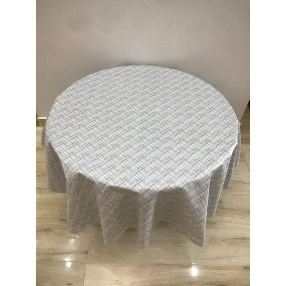 Yüksel Halı Mefruşat Astarlı Masa Örtüsü Yuvarlak 140 cm - Gri Masa Örtüsü Fiyatı