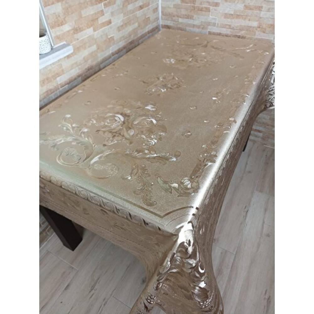 Yüksel Halı Mefruşat Astarlı Pvc Parlak Lüks Masa Örtüsü - 140 x 180 cm Masa Örtüsü Fiyatı
