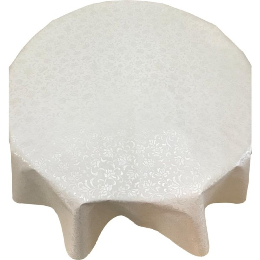 Yüksel Halı Mefruşat Masa Örtüsü Yuvarlak Astarlı PVC160 cm Çap - 160 x 160 cm - Beyaz Masa Örtüsü Fiyatı