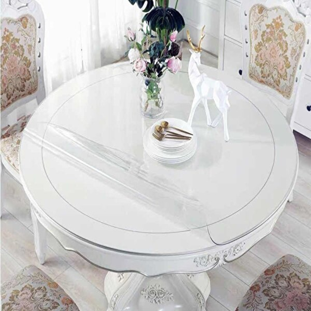 Yüksel Halı Mefruşat Şeffaf Pwc Kalın Masa Örtüsü Yuvarlak 110 cm Çapında - 110 x 110 cm Masa Örtüsü Fiyatı