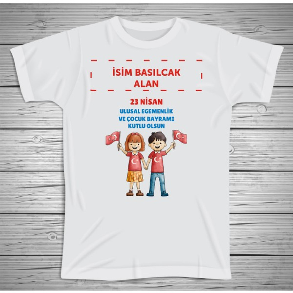 Yüksel Kişiye Özel Isim Basılabilir 23 Nisan Tshirt,micro Polyester Terletmez Kumaş Erkek Çocuk T-shirt Fiyatı