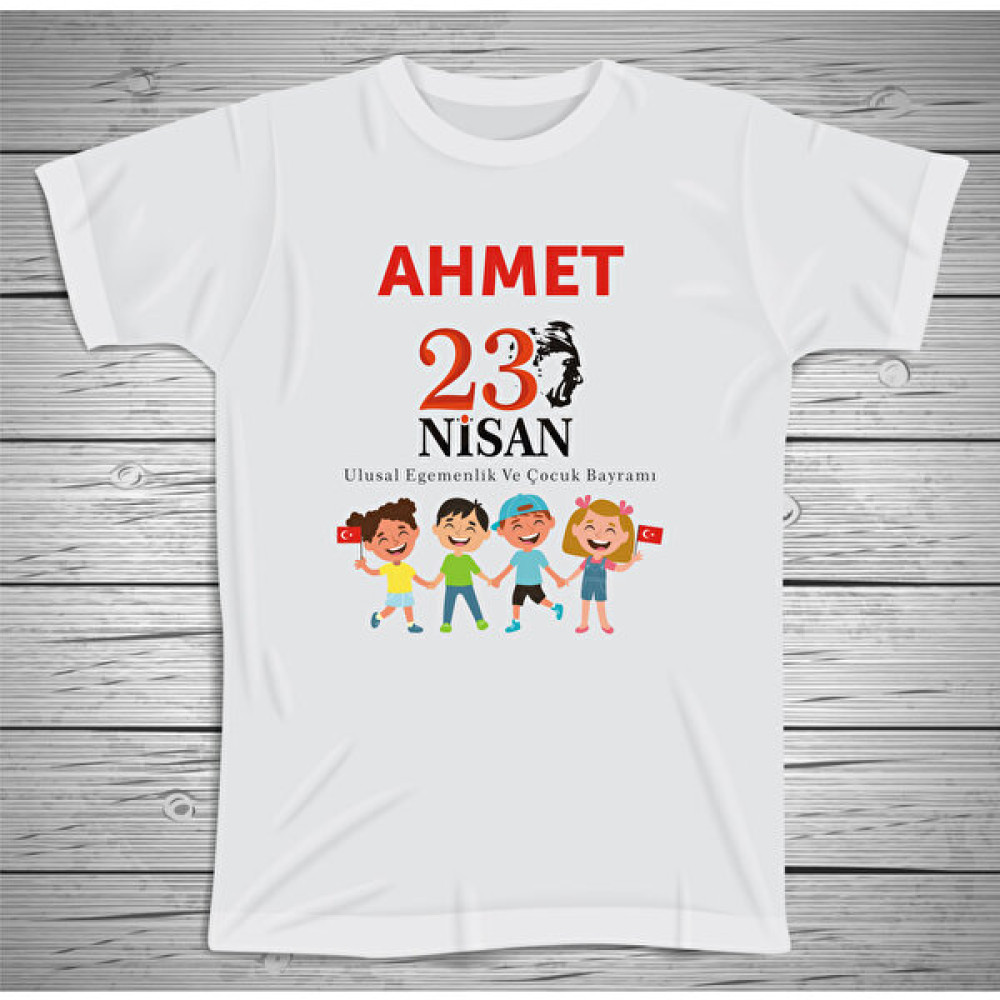 Yüksel Kişiye Özel Isim Basılabilir Unisex 23 Nisan Tshirt,micro Polyester Terletmez Kumaş Erkek Çocuk T-shirt Fiyatı