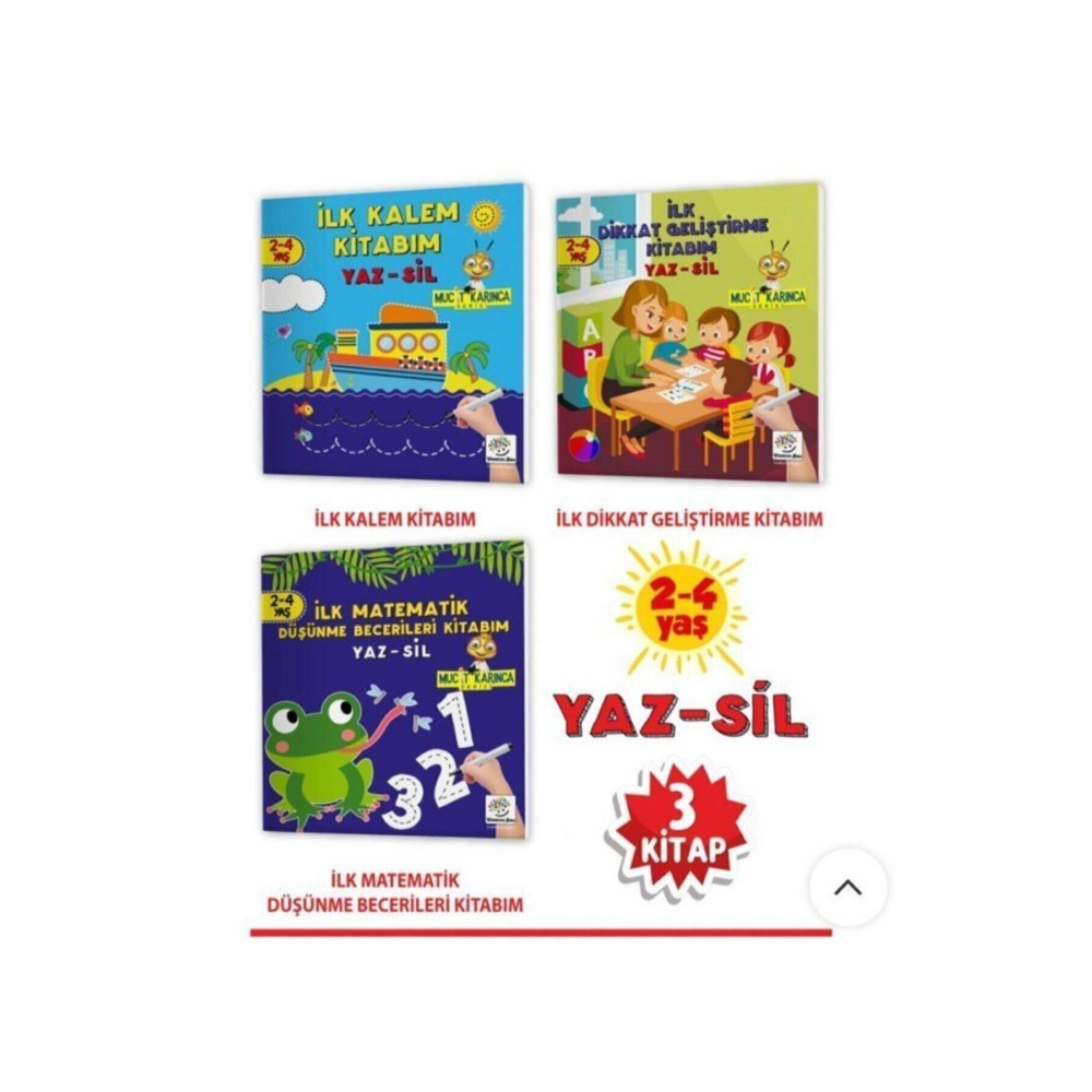 Yükselen Zeka Yayınları 2-4 Yaş Mucit Karınca Serisi Yaz-sil Kitaplar Aktivite & Eğitici Kitaplar Fiyatı