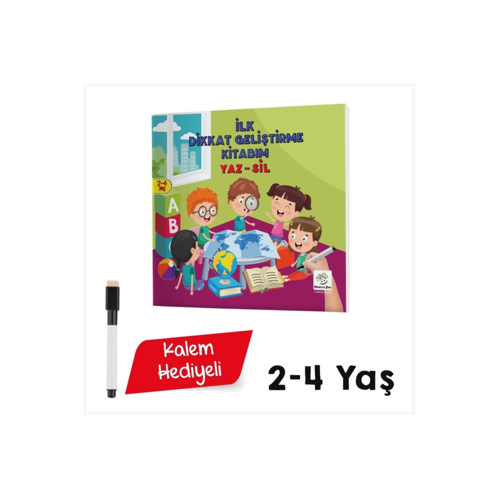 Yükselen Zeka Yayınları 2-4 Yaş Mucit Karınca Yaz-sil Serisi - Ilk Dikkat Geliştirme Kitabım Yardımcı Kitaplar Fiyatı