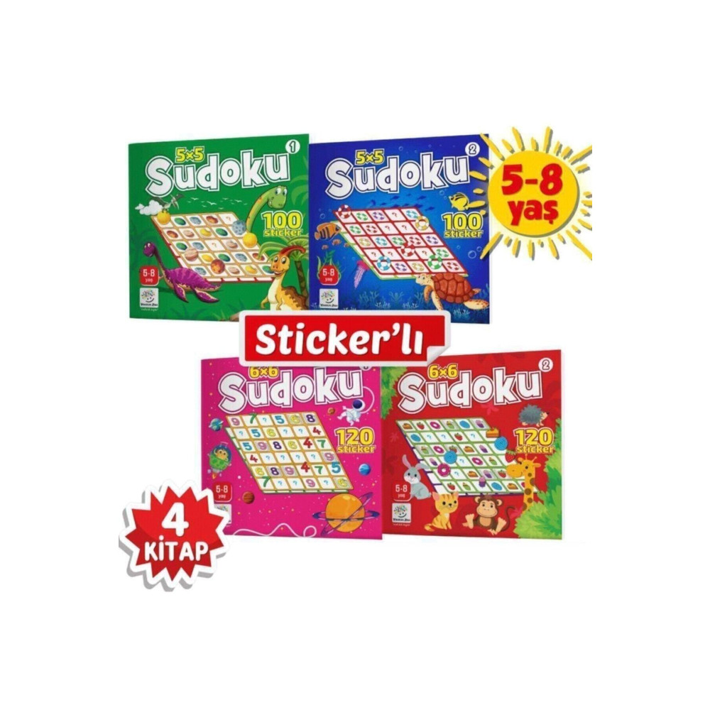 Yükselen Zeka Yayınları 5-8 Yaş Stickerlı Sudoku Seti Aktivite & Eğitici Kitaplar Fiyatı