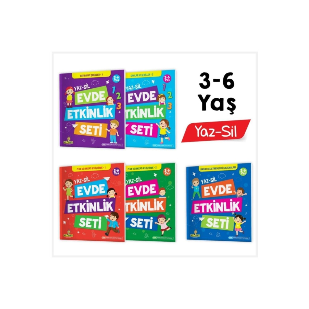 Yükselen Zeka Yayınları Yükselen Zeka 3-6 Yaş Evde Etkinlik Seti Aktivite & Eğitici Kitaplar Fiyatı
