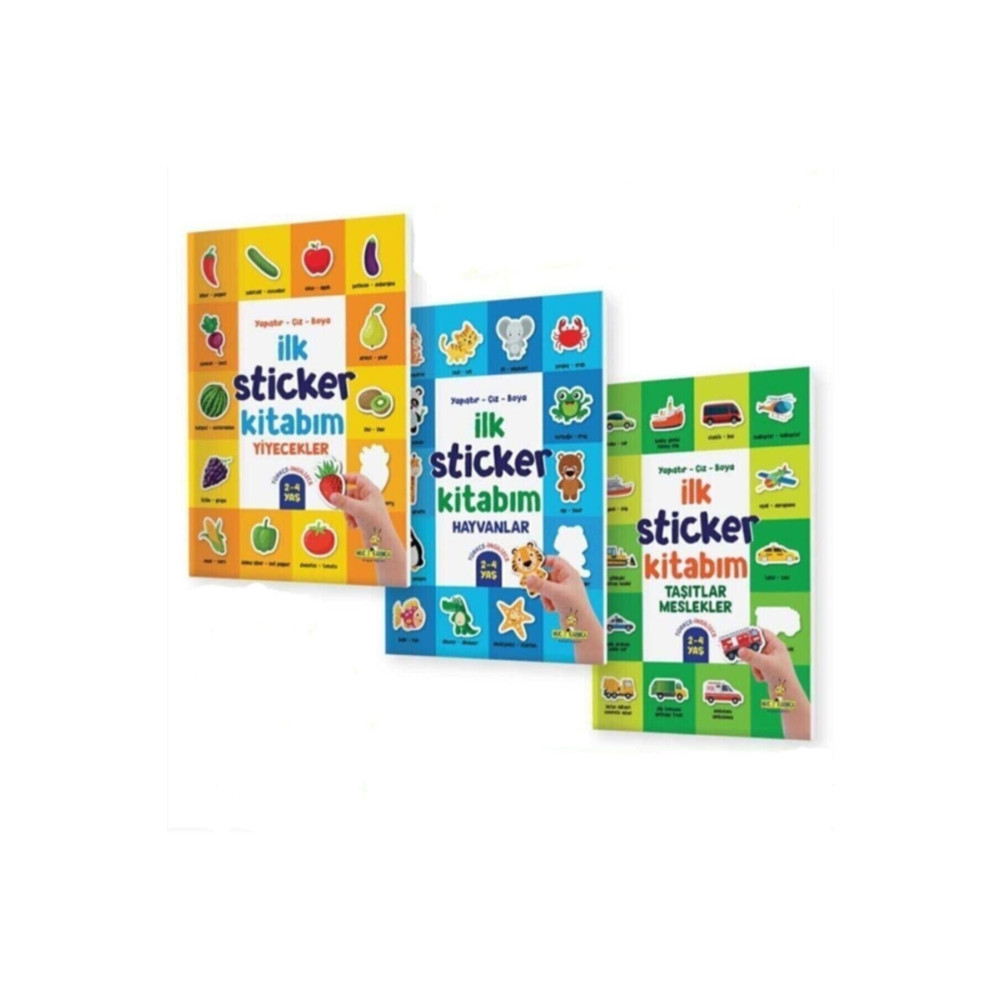 Yükselen Zeka Yayınları Yükselen Zeka Ilk Sticker Kitabım 2-4 Yaş / Yapıştır-çiz-boya (taşıtlar-hayvanlar-yiyecekler) Aktivite & Eğitici Kitaplar Fiyatı