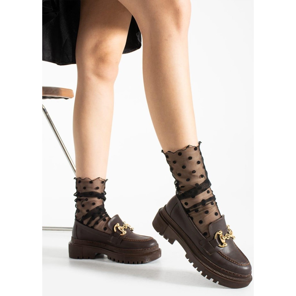 Yula Fashion Shoes Togga Kadın Günlük Kullanım Tokalı Loafer -Kahverengi Cilt Diğer Fiyatı