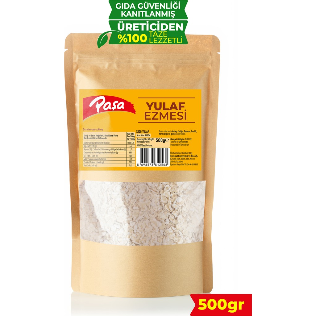Yulaf Ezmesi 500 gr - 250 gr Kahvaltılık Gevrek Fiyatı