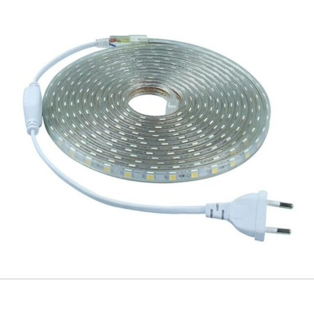 Yuled 1 Metre 3Çipli Iç Dış Mekan Silikonlu Şerit LED 220V - Volt + Güç Fişi Double Pcb Amber Led Aydınlatmalar Fiyatı