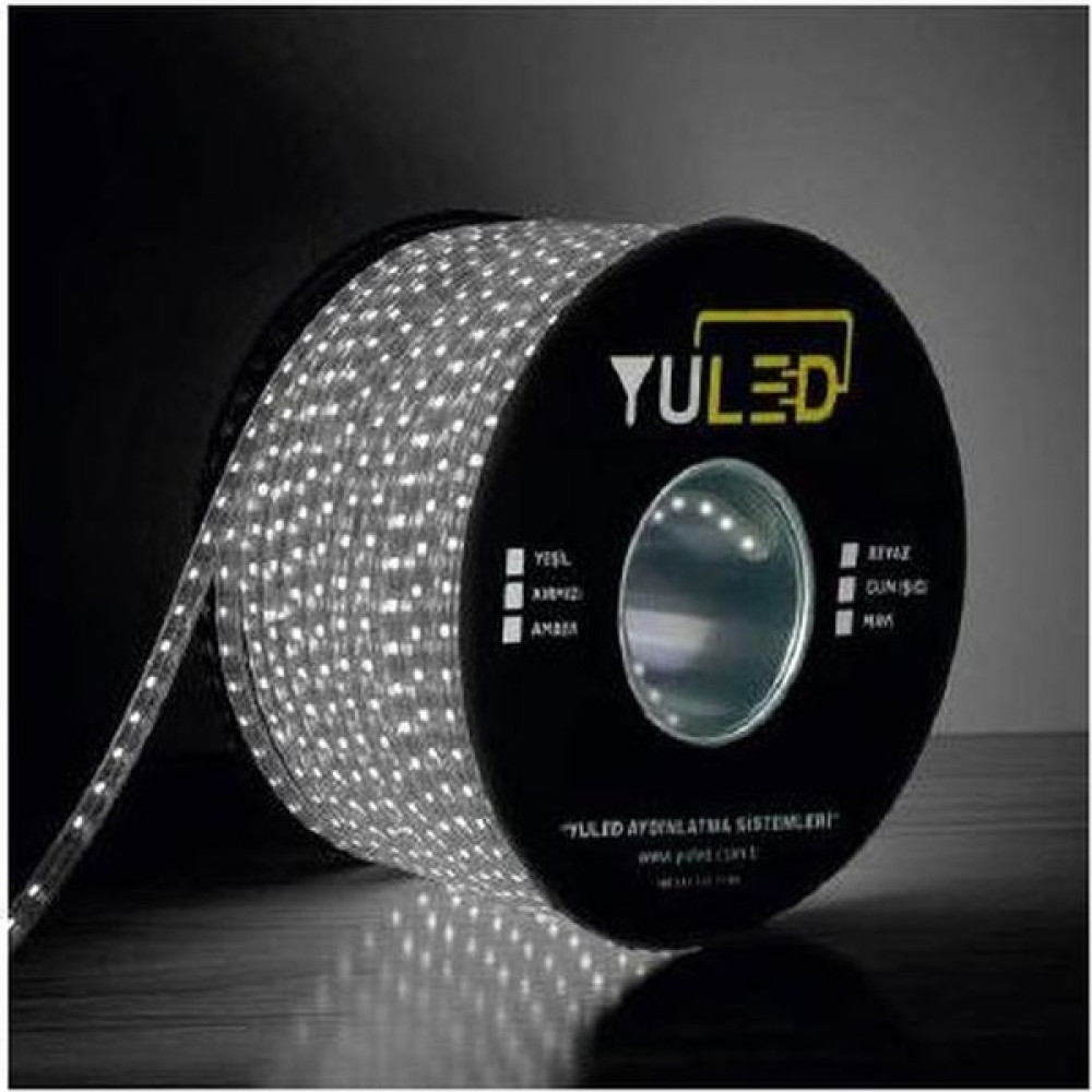 Yuled Beyaz 3 Çipli Iç Dış Mekan Silikonlu Şerit LED 220V  2 Metre + Güç Fişi Oto Boyaları Fiyatı