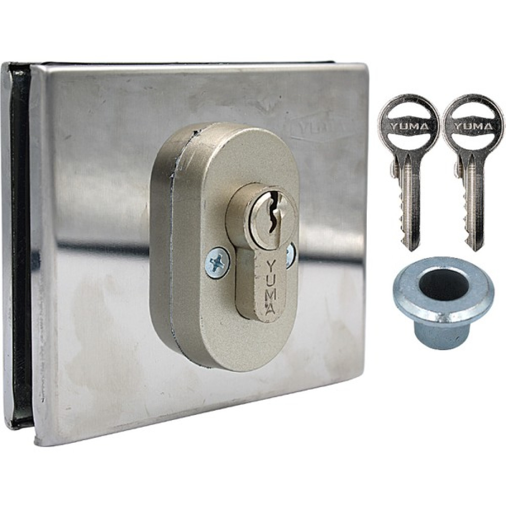 Yuma Kilit Yuma Cam Kapı Köşe Kilidi - Saten - 120mm Kilit Fiyatı
