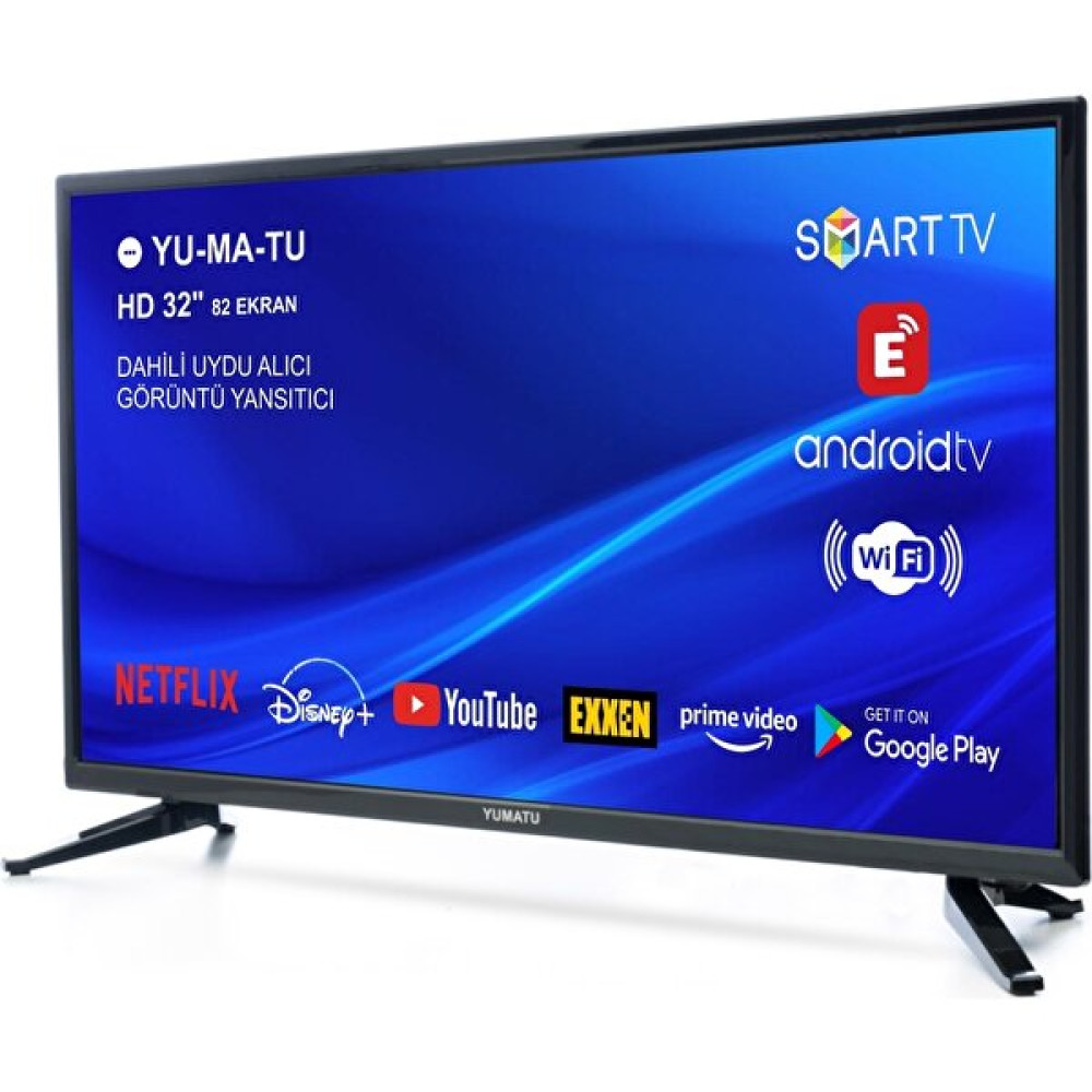 Yumatu 32" 81 Ekran Uydu Alıcılı HD Android Smart LED TV Televizyonlar Fiyatı