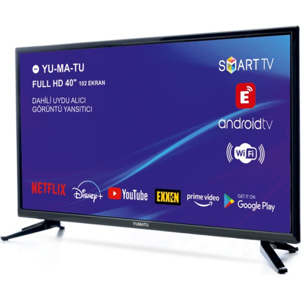 Yumatu 40" 101 Ekran Uydu Alıcılı FULL HD Android Smart LED TV Televizyonlar Fiyatı