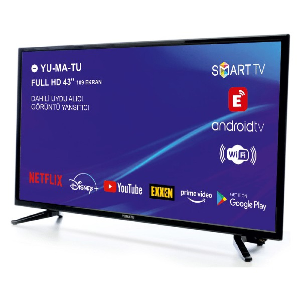 Yumatu 43" 109 Ekran Uydu Alıcılı Full HD Smart Android 11.0 LED TV - 1 Televizyonlar Fiyatı