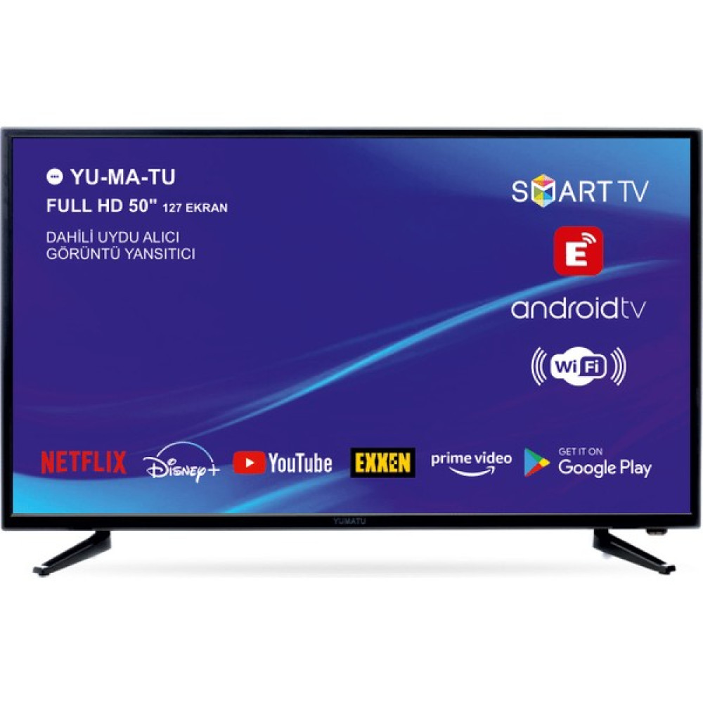 Yumatu 50'' 127 Ekran Uydu Alıcılı Full HD Android Smart LED TV - 50" Televizyonlar Fiyatı