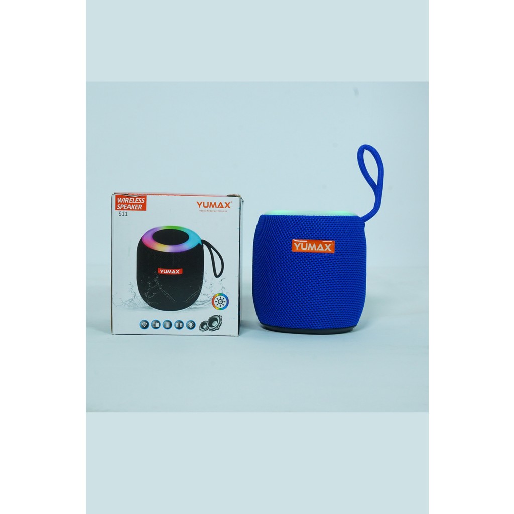 Yumax Taşınabilir Bluetooth Hoparlör Mavi Renkli LED Işıklı 5W Güç ve SD USB Destekli Bluetooth Hoparlör Fiyatı