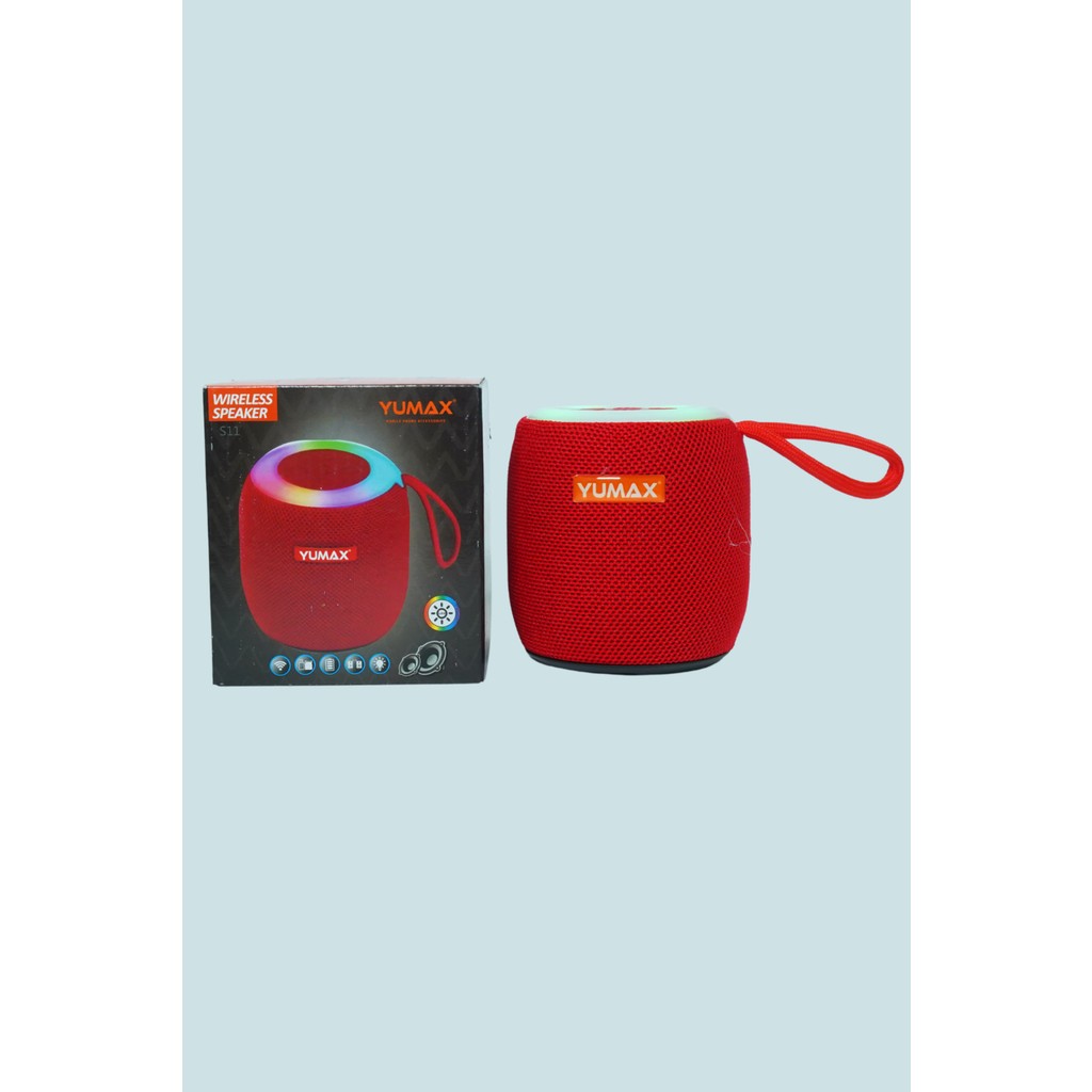 Yumax Taşınabilir Bluetooth Hoparlör – Renkli LED Işıklı, 5W Güç, Sd & USB Destekli, 5 Renk Seçeneği - Kırmızı Bluetooth Hoparlör Fiyatı