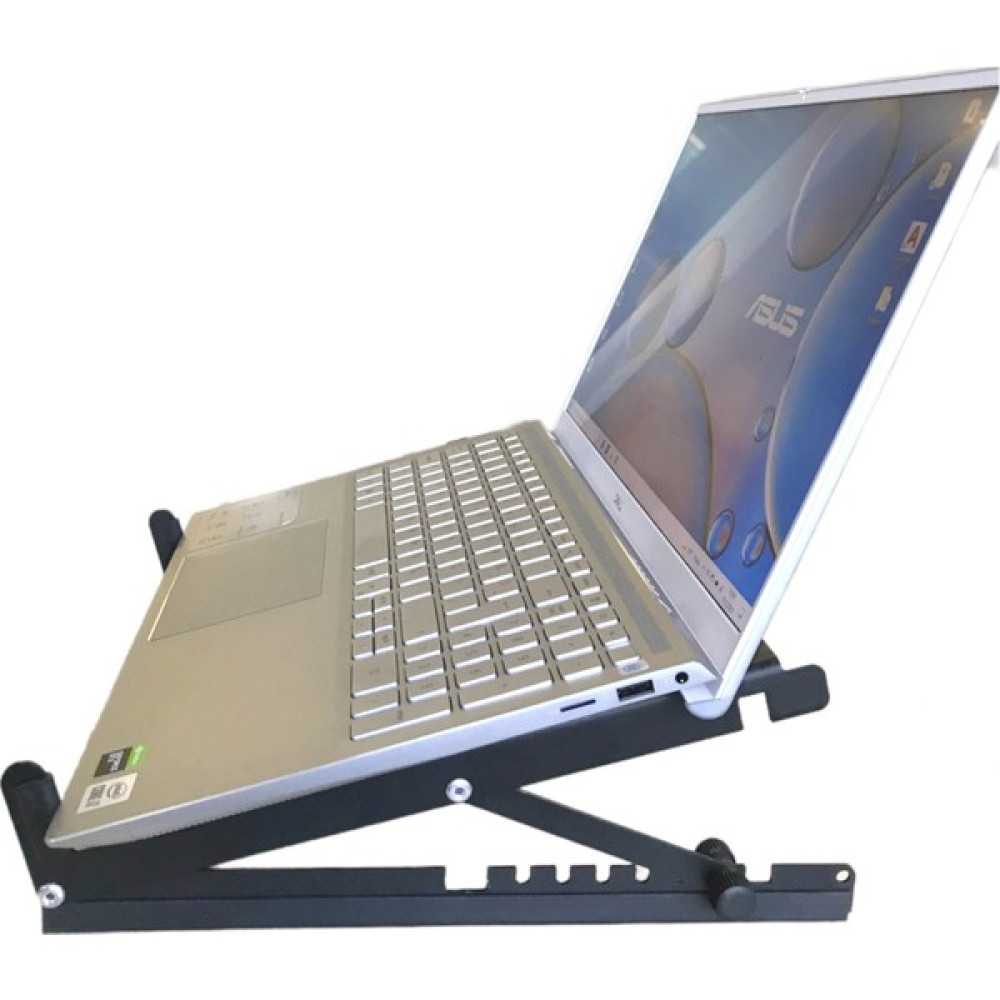 Yumer Katlanabilir, Çelik Laptop Standı Soğutucu Yükseltici Notebook/Dizüstü/Tablet, Tüm Ekranlarla Uyumlu - Siyah Dizüstü Bilgisayar Aksesuarları Fiyatı