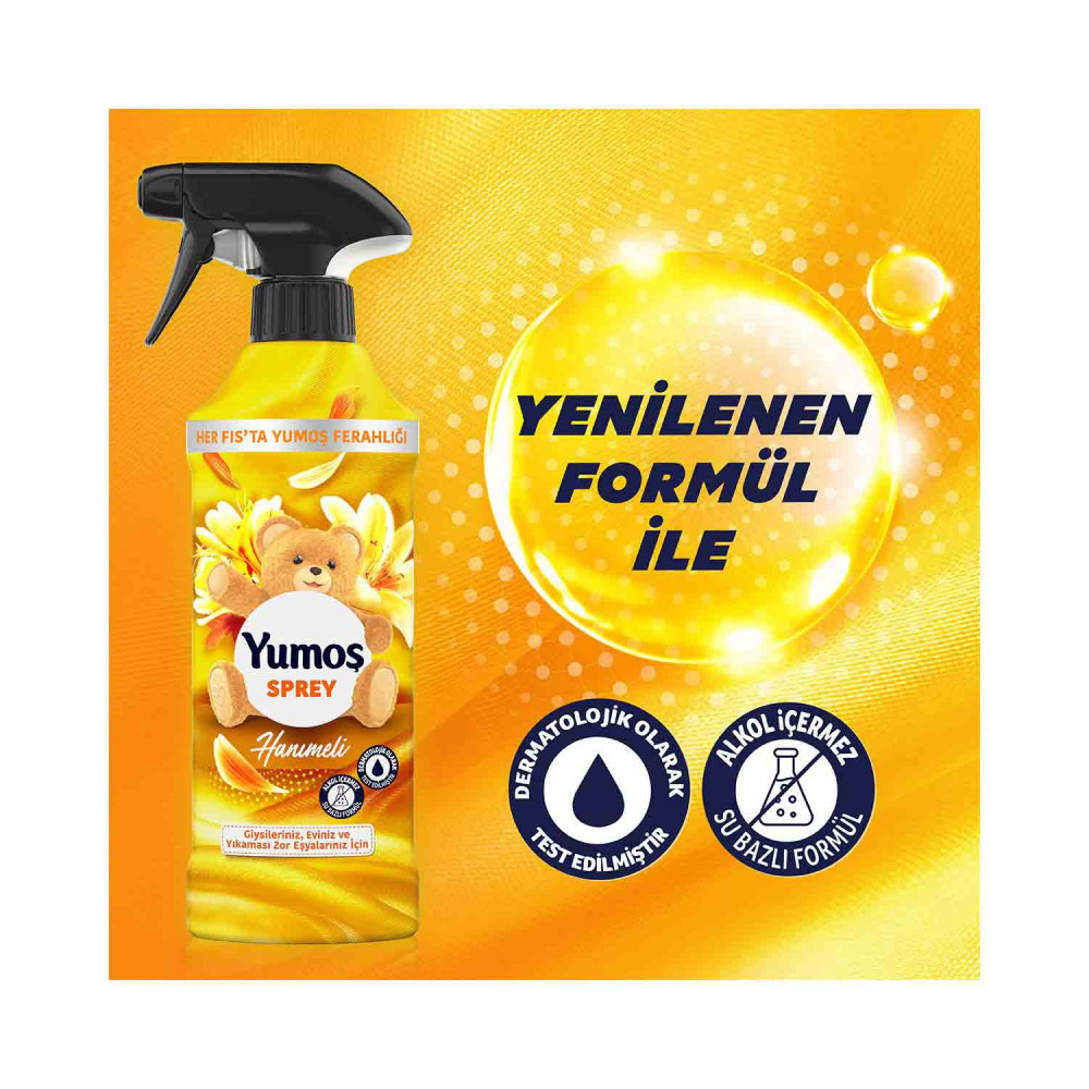 Yumoş Çamaşır Kokusu Sprey 450 ml Hanımeli