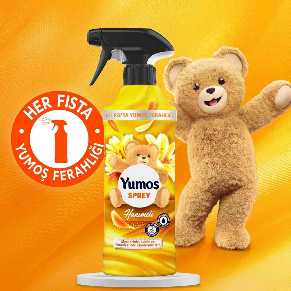 Yumoş Çamaşır Kokusu Sprey 450 ml Hanımeli
