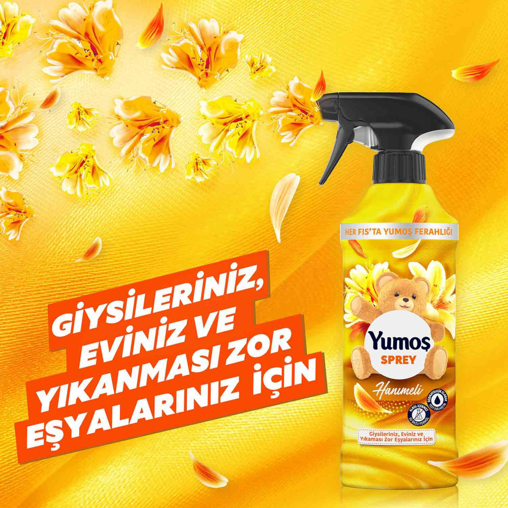 Yumoş Çamaşır Kokusu Sprey 450 ml Hanımeli