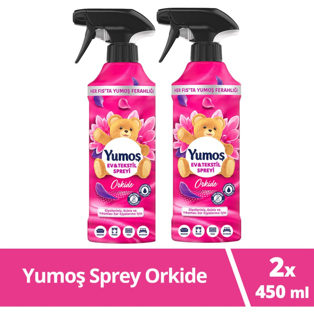 Yumoş Ev ve Tekstil Spreyi Orkide Yıkanması Zor Eşyalar Için 450 ml X2 Diğer Fiyatı