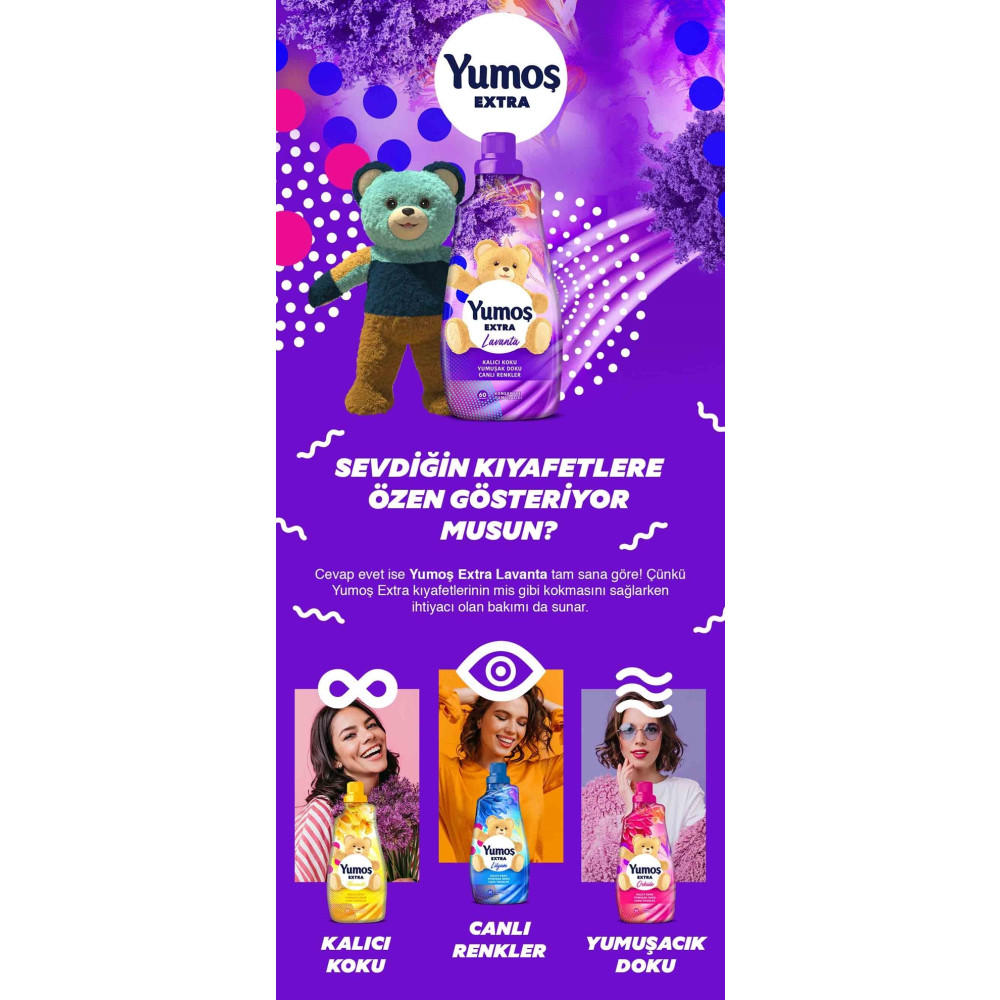 Yumoş Extra Çamaşır Yumuşatıcı 1440 ml Lavanta
