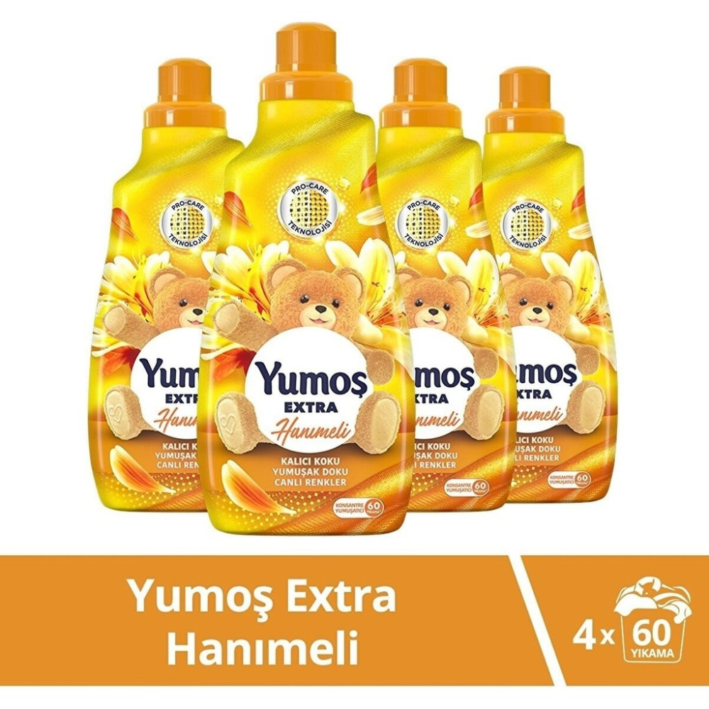 Yumoş Extra Hanımeli Çamaşır Yumuşatıcısı 1440 ml Soft Koku 4'lü Set - 1,44 lt Çamaşır Yıkama Fiyatı
