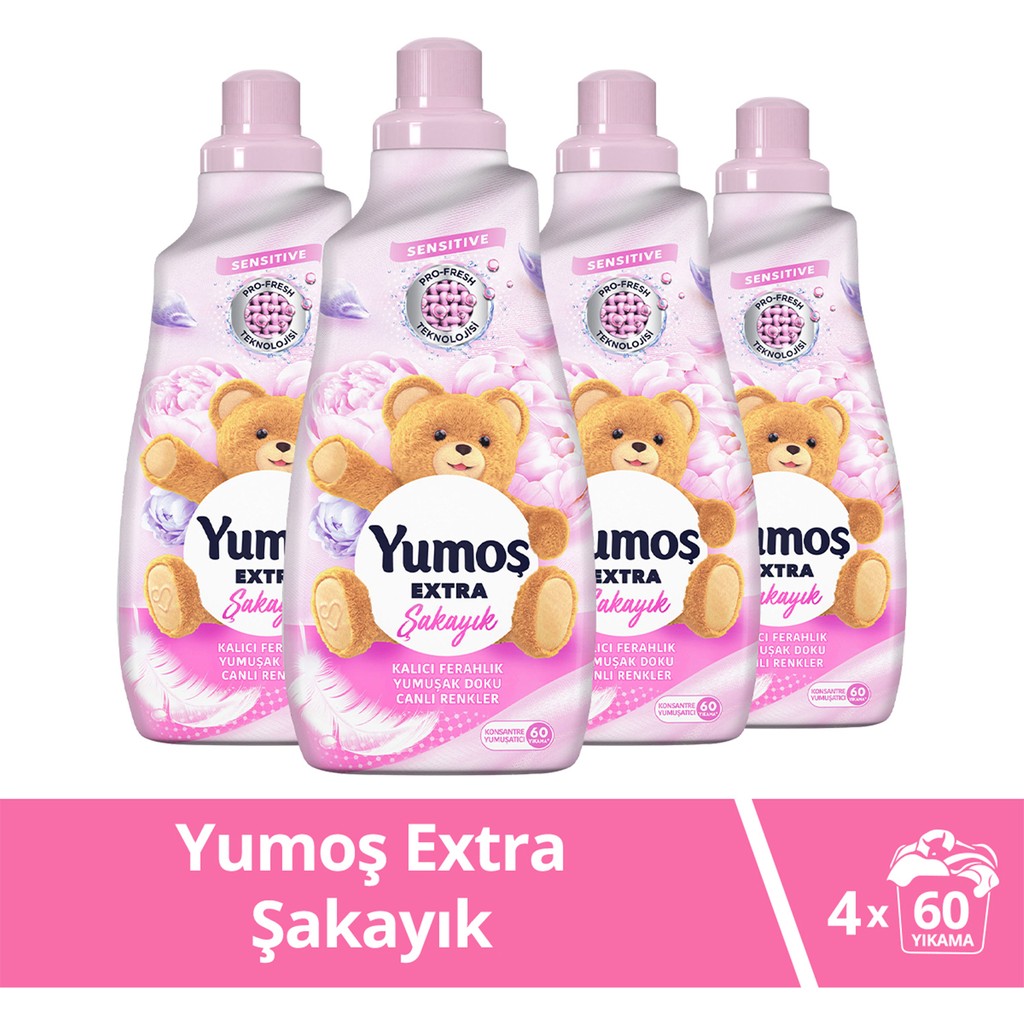 Yumoş Extra Konsantre Çamaşır Yumuşatıcısı Şakayık 1440 ml x4 - 1,44 lt Çamaşır Yıkama Fiyatı
