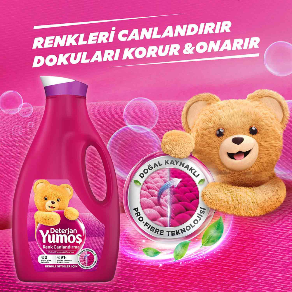Yumoş Sıvı Çamaşır Deterjanı 2520 ml Renkliler İçin