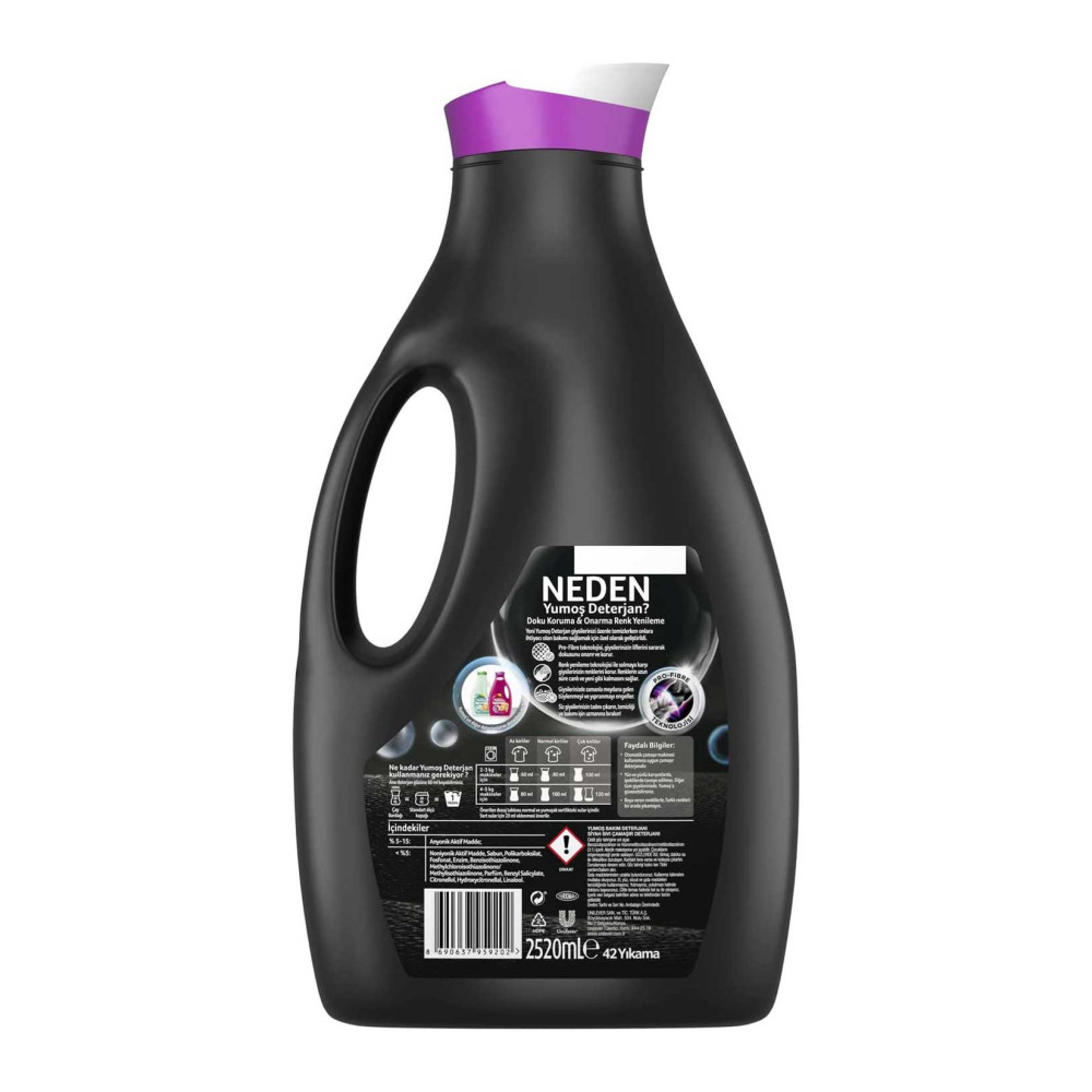 Yumoş Sıvı Çamaşır Deterjanı 2520 ml Siyah Bakım