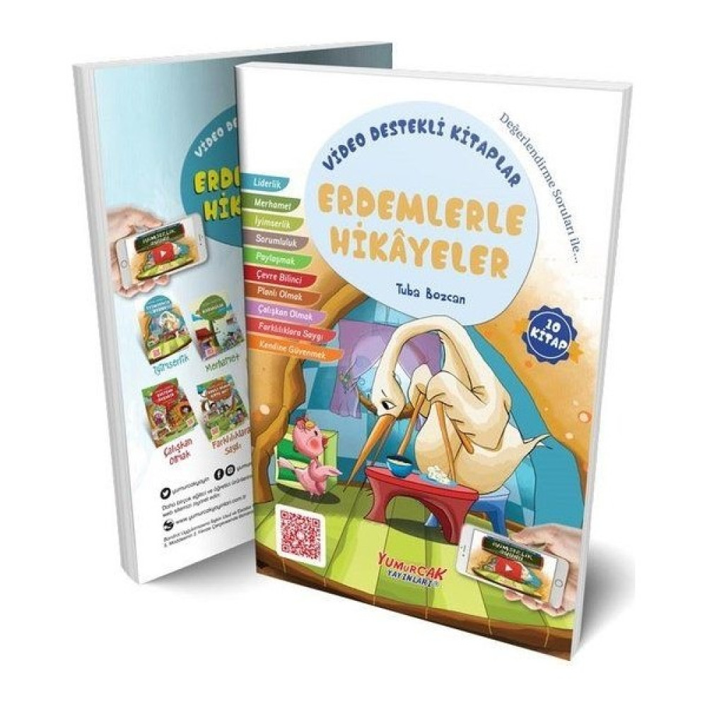 Yumurcak Yayınları - Erdemlerle Hikayeler - 10 Kitap Takım Çocuk Klasikleri Fiyatı