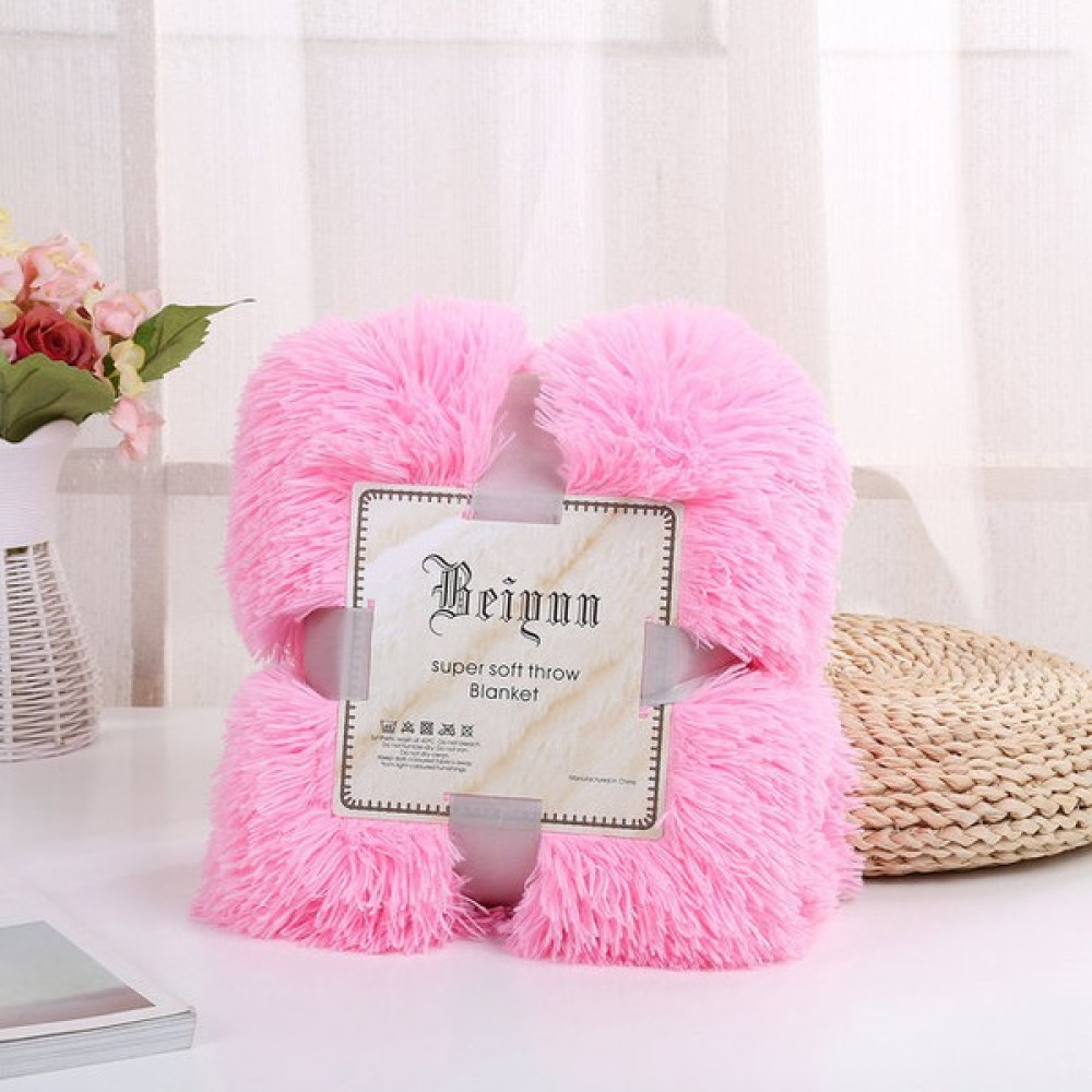 Yumuşak Flanel Battaniye Düz Renk Sıcak Peluş Battaniye Kanepe Yatak Ev Dekor Kış Polar Battaniye Örtüsü (Yurt Dışından) - 130 x 160 cm - Şeker Pembe Battaniye Fiyatı