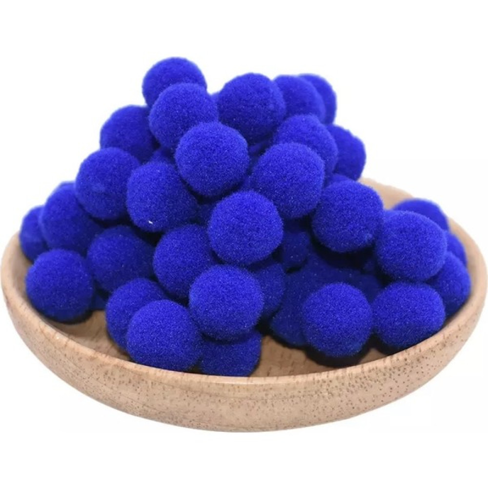 Yumuşak Keçe Peluş Ponpon 2 cm Çap 100'lü Lacivert Yardımcı Malzeme Fiyatı