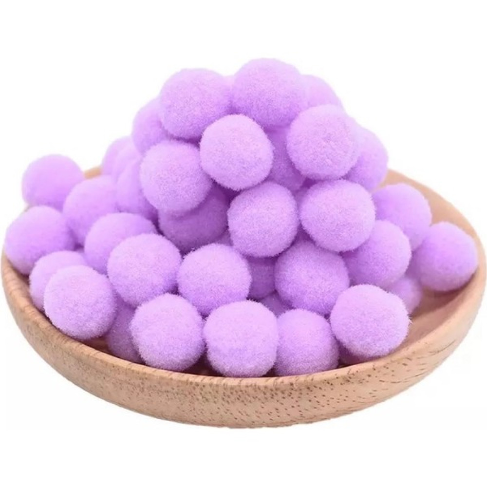 Yumuşak Keçe Peluş Ponpon 2 cm Çap 100'lü Lila Yardımcı Malzeme Fiyatı