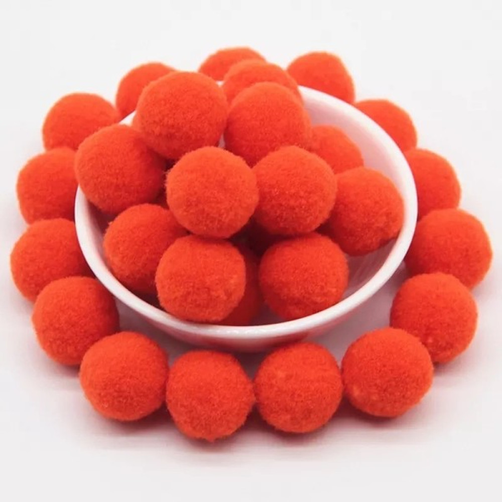 Yumuşak Keçe Peluş Ponpon 2 cm Çap 100'lü Turuncu Yardımcı Malzeme Fiyatı