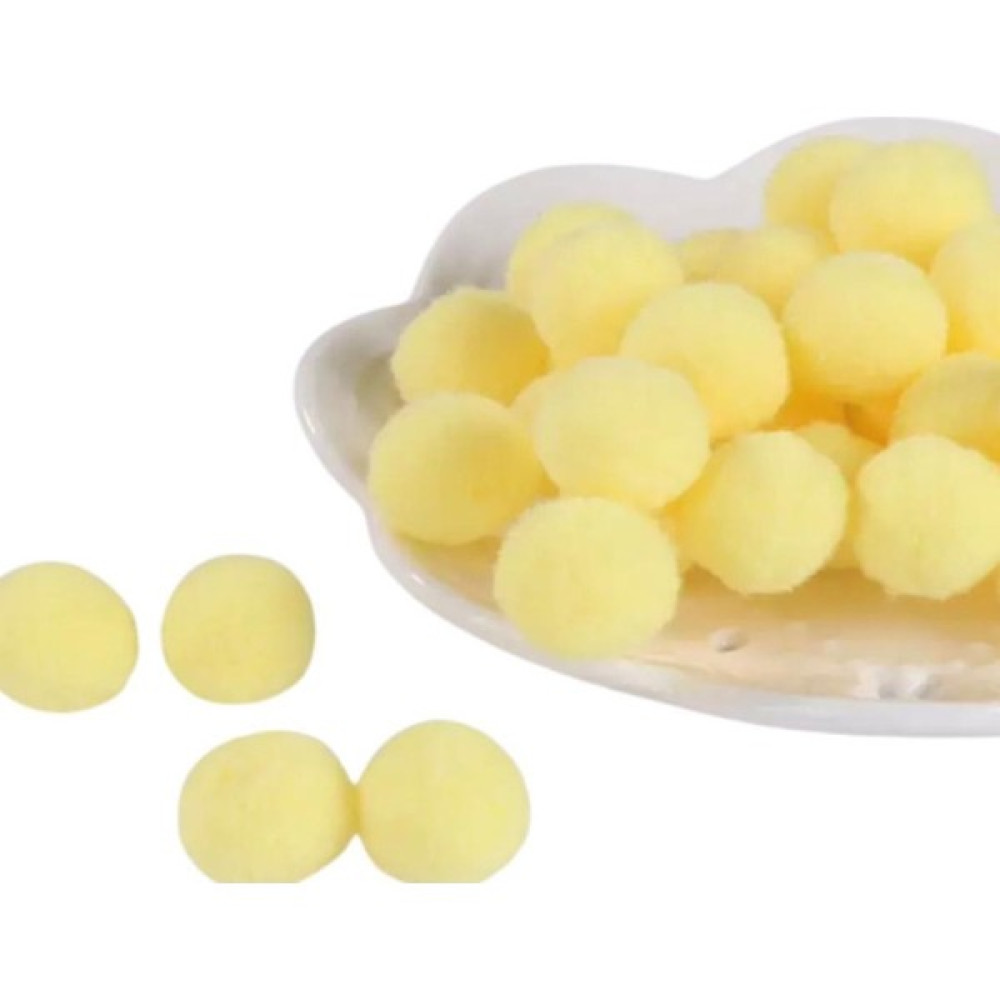 Yumuşak Keçe Peluş Ponpon 2cm 100 Adet - Açık Sarı Sanatsal Malzemeler Fiyatı