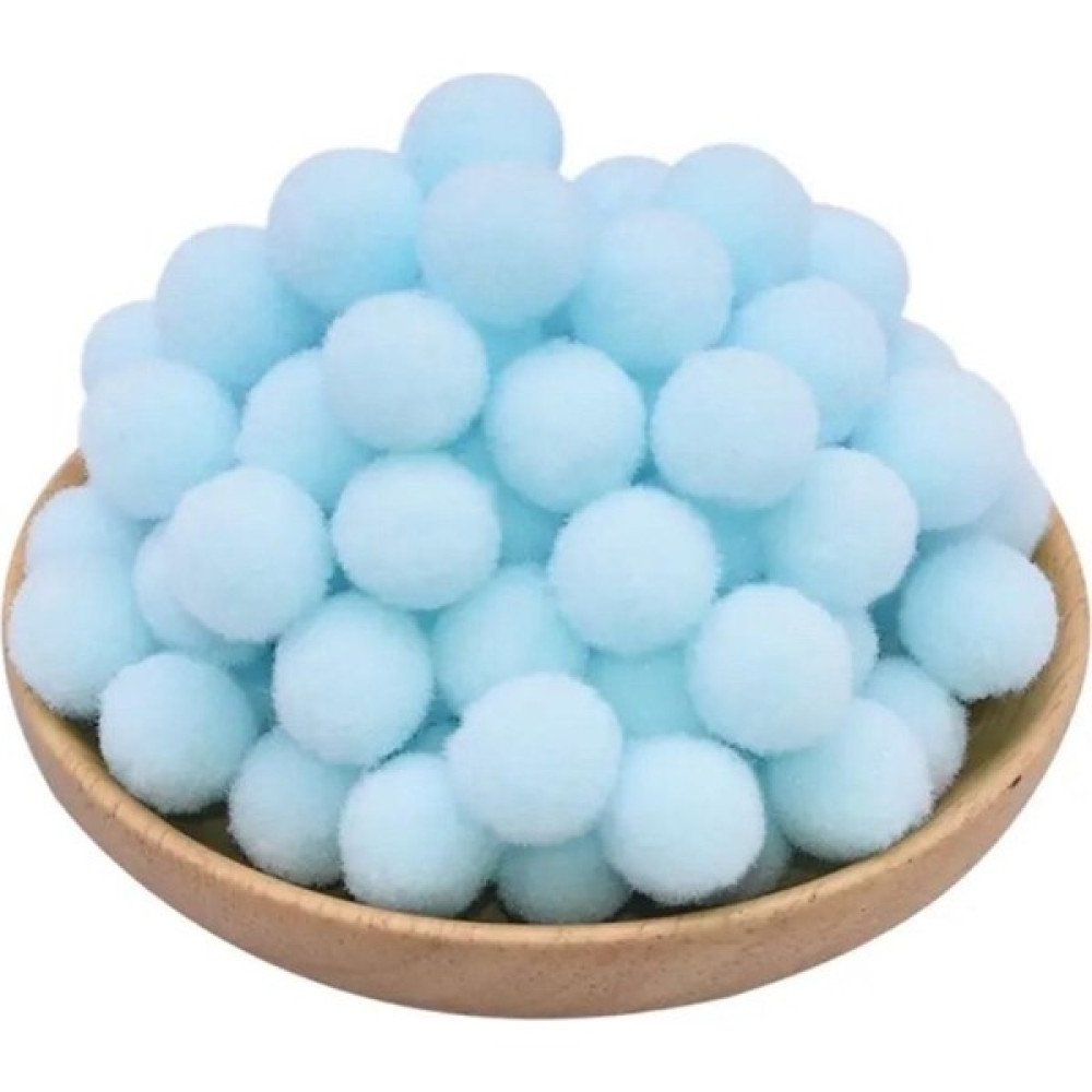Yumuşak Keçe Peluş Ponpon Bebe Mavisi 2 cm 50 Adet Oto Boyaları Fiyatı