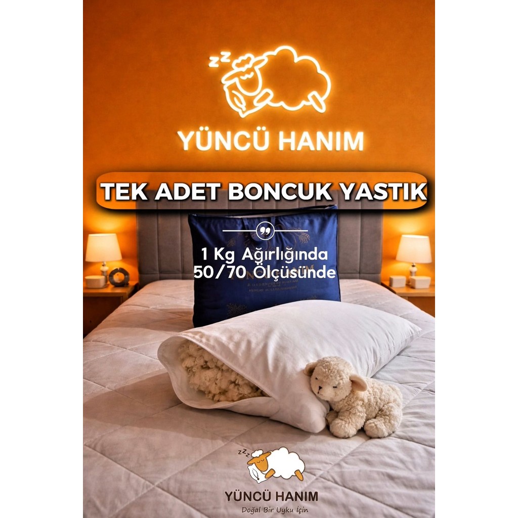 Yüncü Hanım Kuzu Yünü Yastık (1000 gr Saf Merinos Kuzu Yünü) Yastık Kılıfı Fiyatı