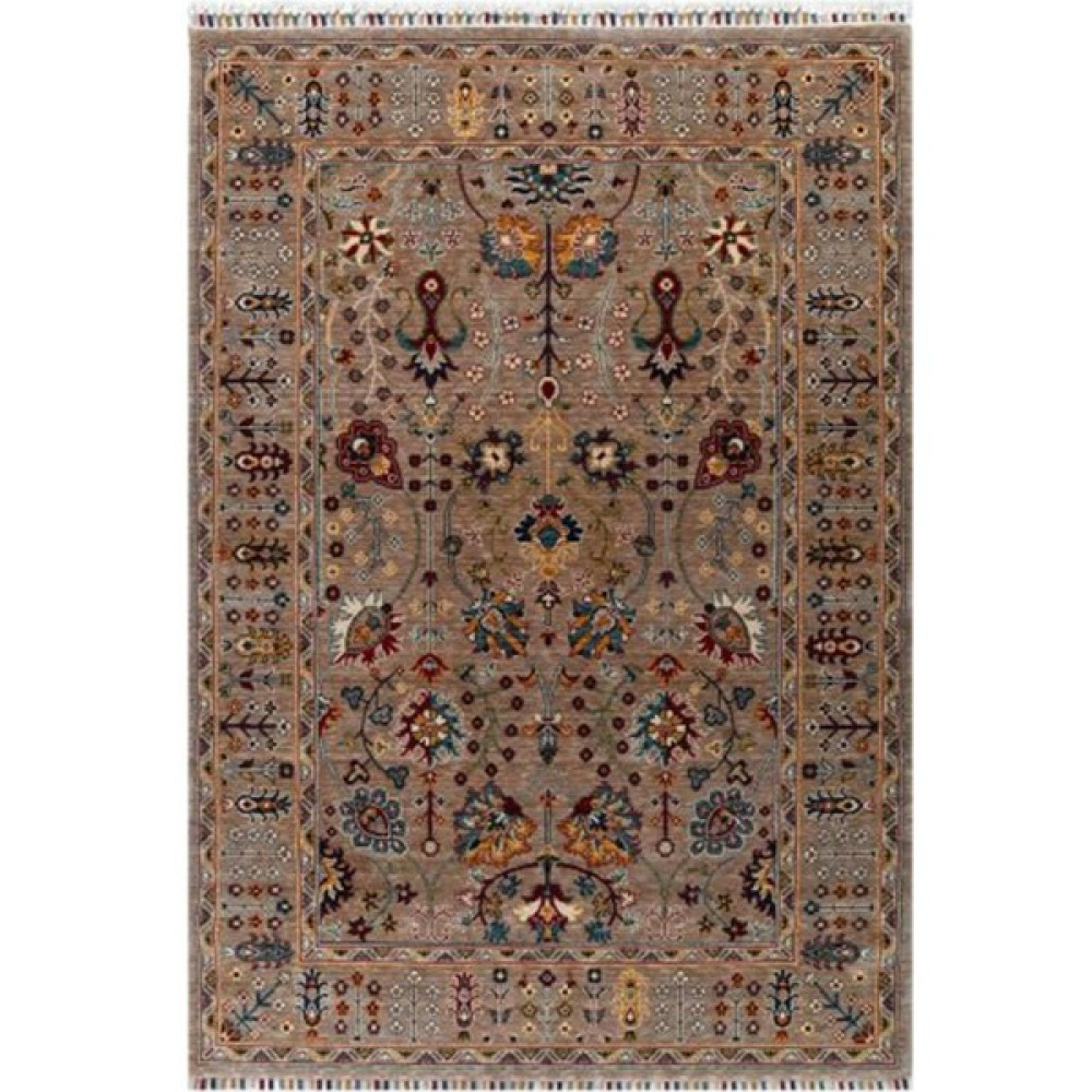 Yünser Çam Halı Sultani 805 Vizon Yün ve Bambu ile Özel Tezgahlarda Üretilen Otantik Desenli El Emeği Modern Uşak Halısı - 170 x 240 cm Salon Halısı Fiyatı