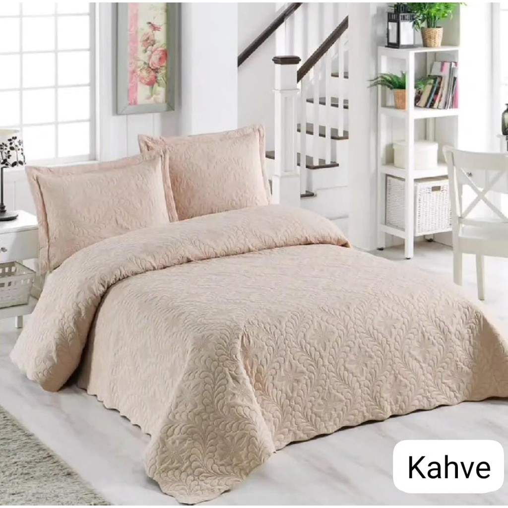 Yünteks Örtüm Ivy Sarmaşık Çift Kişilik Microfiber Kapitone Yatak Örtüsü - Kahve - 250 x 260 cm SSD / Solid State Drive Fiyatı