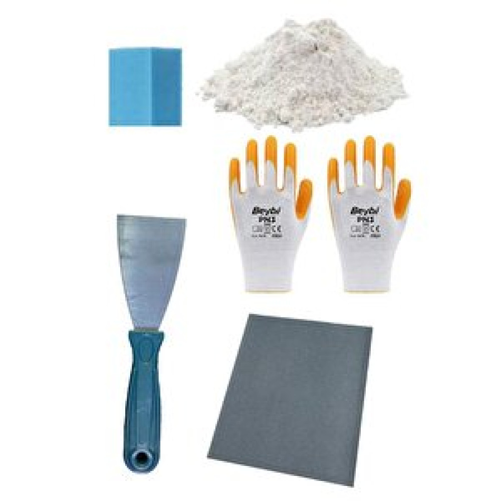 Yunuskayatek Duvar Tamir Seti 2 Kg Sıva Alçısı,1 Kg Saten Alçı,spatula,zımpara,sıva Süngeri,eldiven 6 Parça Set Duvar Kağıdı Fiyatı